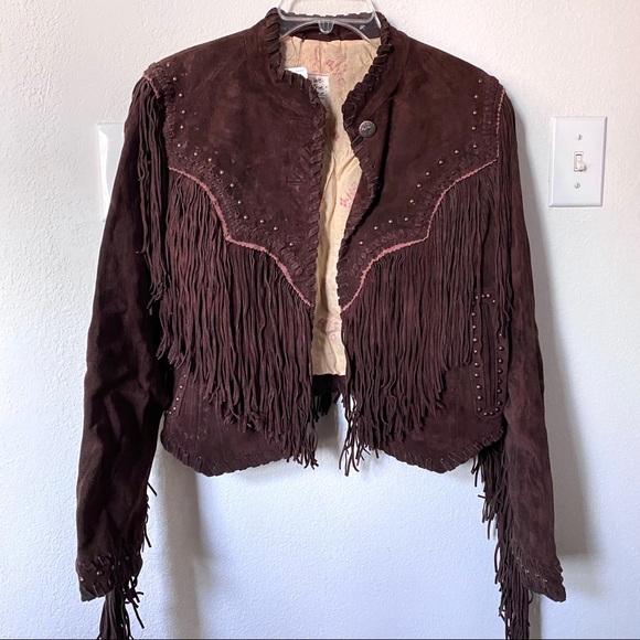 Free People Wild Skies Fringe Jacket Studded - Picture 4 of 4